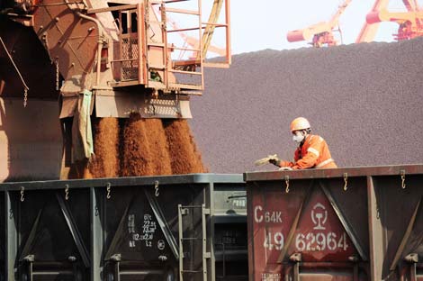 Ore, coal demand falls