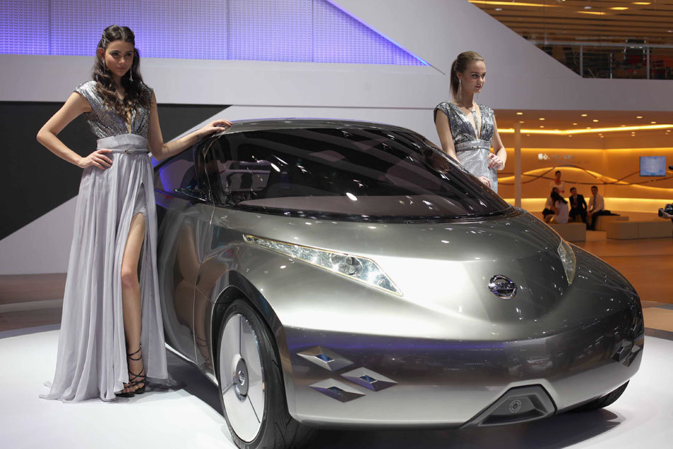 A Dongfeng Nissan car at the Guangzhou Auto Show 2012