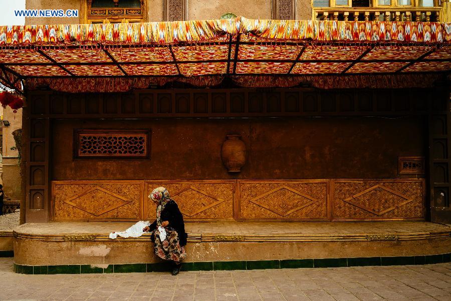 Daily life in old town of Kashgar in Xinjiang