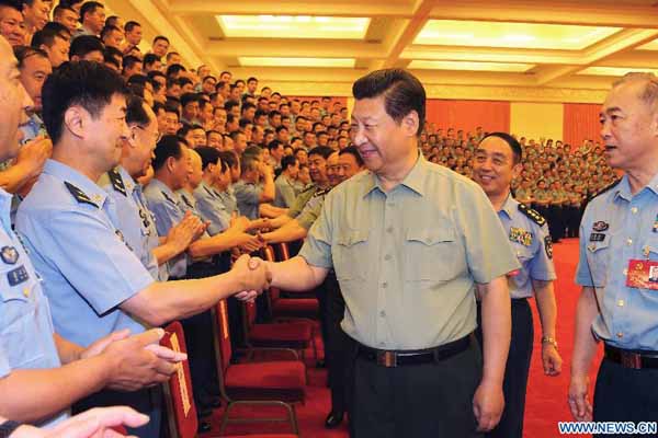 Xi stresses CPC's leadership of air force