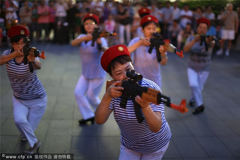 Grannies turn streets into strange dance floors