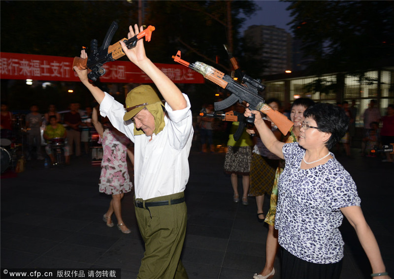 Grannies turn streets into strange dance floors