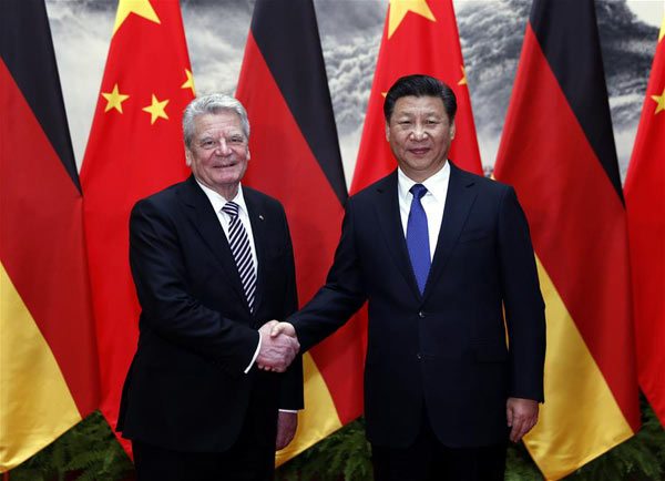 President Xi meets German counterpart on stronger ties