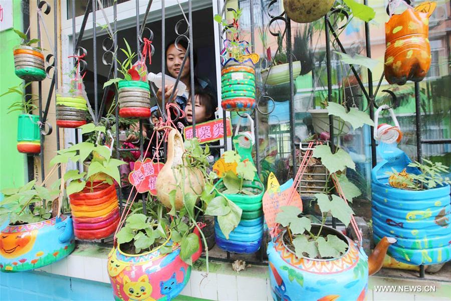 Kindergarten in C China brings spring to classroom