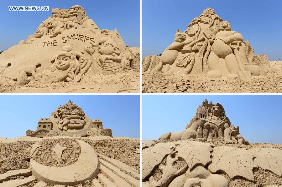 Sand sculpture festival kicks off in Weihai