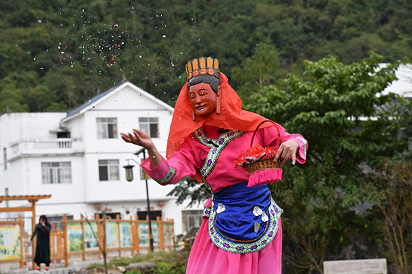 Nuo masks dance, treasure of China's Maonan ethnic group