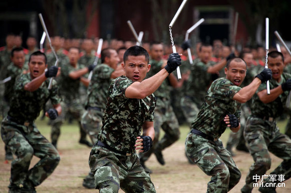 深圳邊防武警軍事表演引香港市民贊嘆