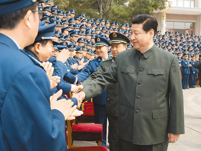 加快建設一支空天一體攻防兼備的強大人民空軍為實現中國夢強軍夢提供堅強力量支撐