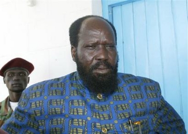 Lt. Gen. Salva Kiir Mayardit , pictured in Juba, southern Sudan Monday, Aug. 8, 2005