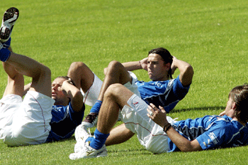 Euro 2004 training sessions