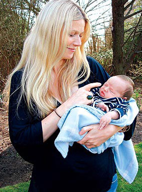 Gwyneth Paltrow and her baby Moses