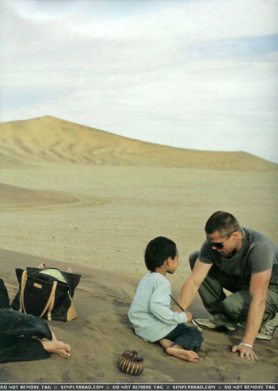 Brangelina pose in Namib Desert