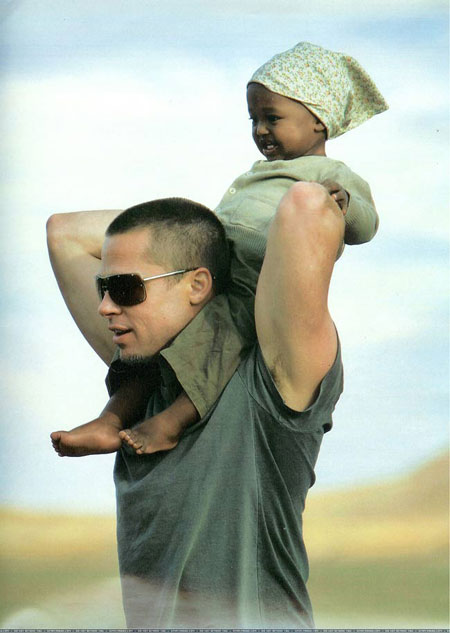 Brangelina pose in Namib Desert