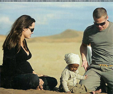 Brangelina pose in Namib Desert