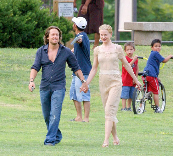 Nicole Kidman and Keith: first in fitness