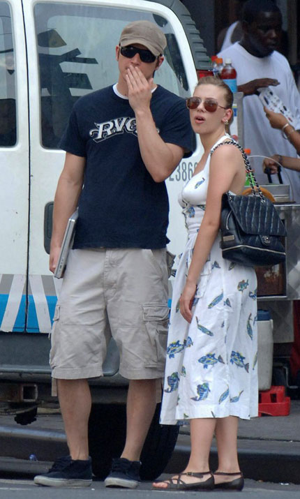 Scarlett Johansson and Josh Harnett in NYC