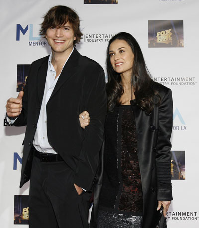 Ashton Kutcher and Demi Moore attend the Mentor LA's Promise gala in Los Angeles