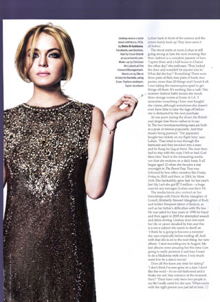 Lindsay Lohan does Tatler magazine