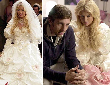 Paris Hilton stips off for her new film