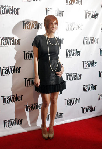 Ashlee Simpson attends the Conde Nast Traveler party