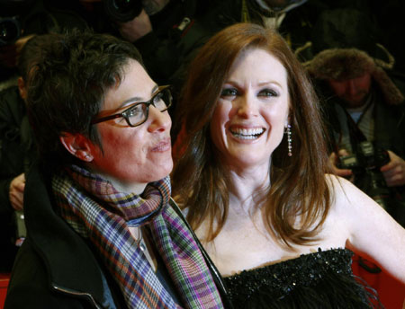 Julianne Moore on red carpet before screening of 