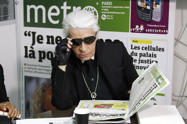 Fashionable editor Karl Lagerfeld