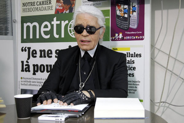 Fashionable editor Karl Lagerfeld