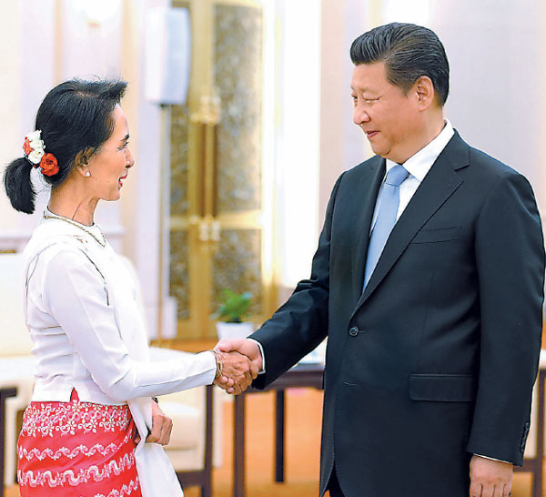 President welcomes Suu Kyi