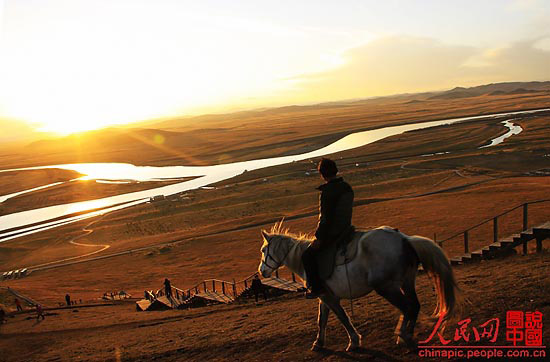 Yellow River’s beautiful scenery in Tangke