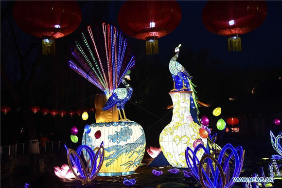 Lanterns and decorations seen in Shandong for Spring Festival