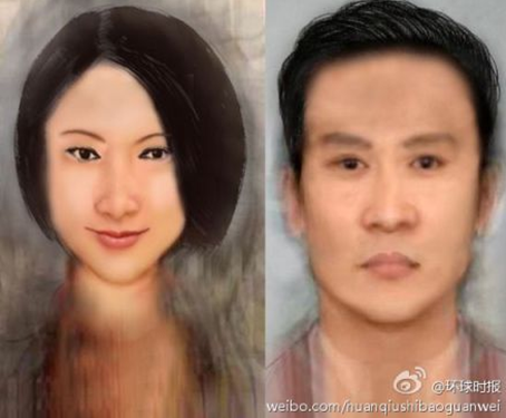 Average Chinese faces<BR>中國男女平均臉出爐(圖)