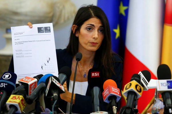 Rome withdraws bid for 2024 Olympics: mayor