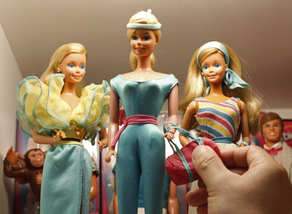 A man's Barbie collection