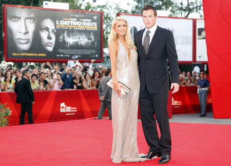 Paris Hilton on red carpet at 66th Venice Film Festival