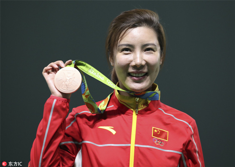 China takes silver, bronze in women's 50-meter rifle three position