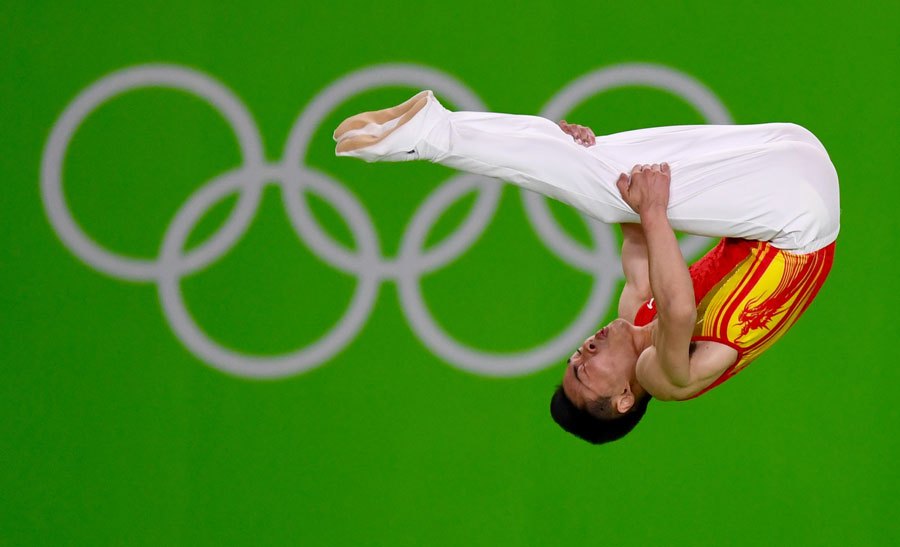 China's Dong and Gao take silver, bronze in men's trampoline