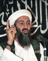 Osama bin Laden speaks in this 1998 file photo at a meeting at an undisclosed location in Afghanistan. Bin Laden urged Iraqi militants in an Internet message Saturday July 1, 2006 to continue fighting the U.S.-led coalition in Baghdad, or else 'all the capitals in the region will fall to the crusaders.' The message also endorsed Abu Hamza al-Muhajer as the new leader for his terror network al-Qaida in Iraq, succeeding Abu Musab al-Zarqawi, who was killed last month in a U.S. airstrike. 