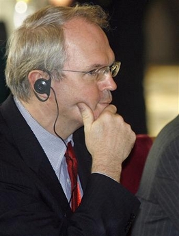 U.S. Assistant Secretary of State Christopher Hill attends the start of six-party talks on North Korea's nuclear weapons programme in Beijing December 18, 2006. Talks aimed at persuading North Korea to forsake its nuclear weapons opened in Beijing on Monday, with key negotiators wary over how Pyongyang will respond after staging its first atomic blast. (Frederic J. Brown