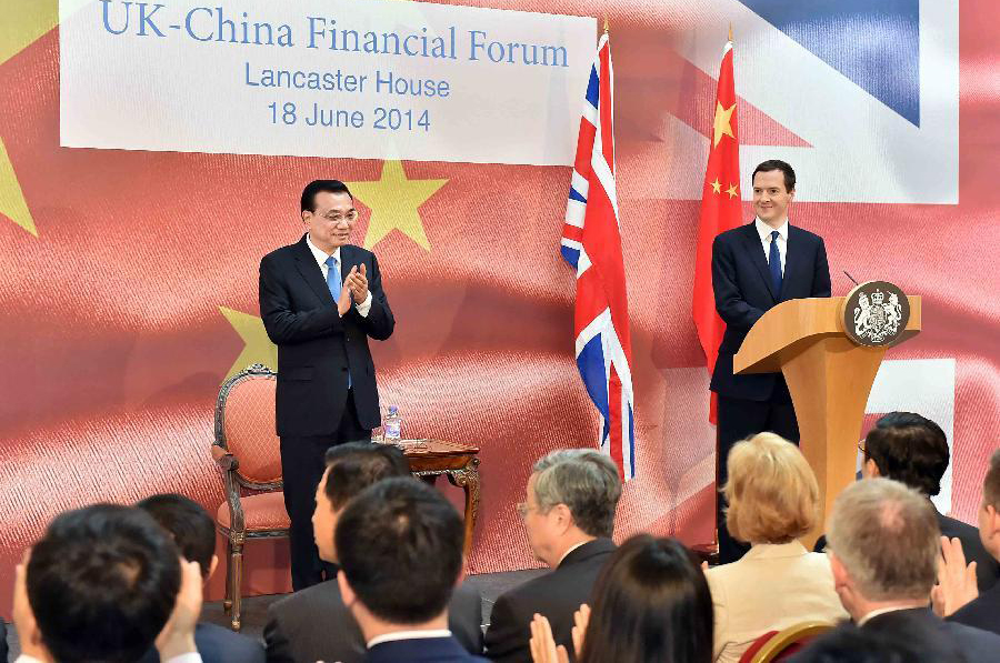 China, Britain vow to enhance co-op in finance, RMB business