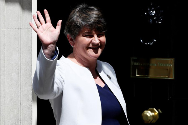 May, DUP party close to signing accord to keep Conservatives in power